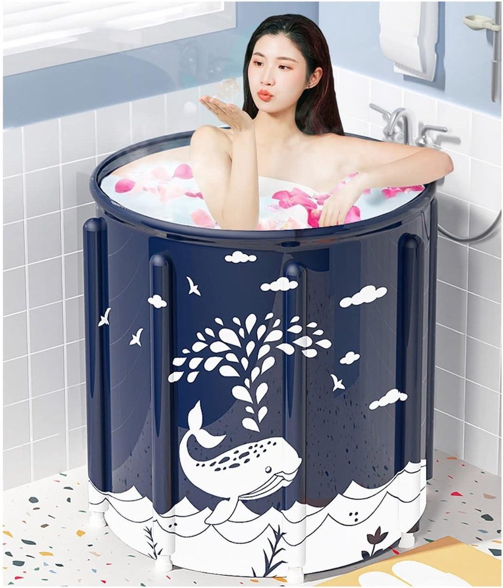 Goedkoopste Draagbare Opvouwbare 3 Layer PVC SPA Bad - Vrijstaande Ijsbad - 295 Inch - Blauw