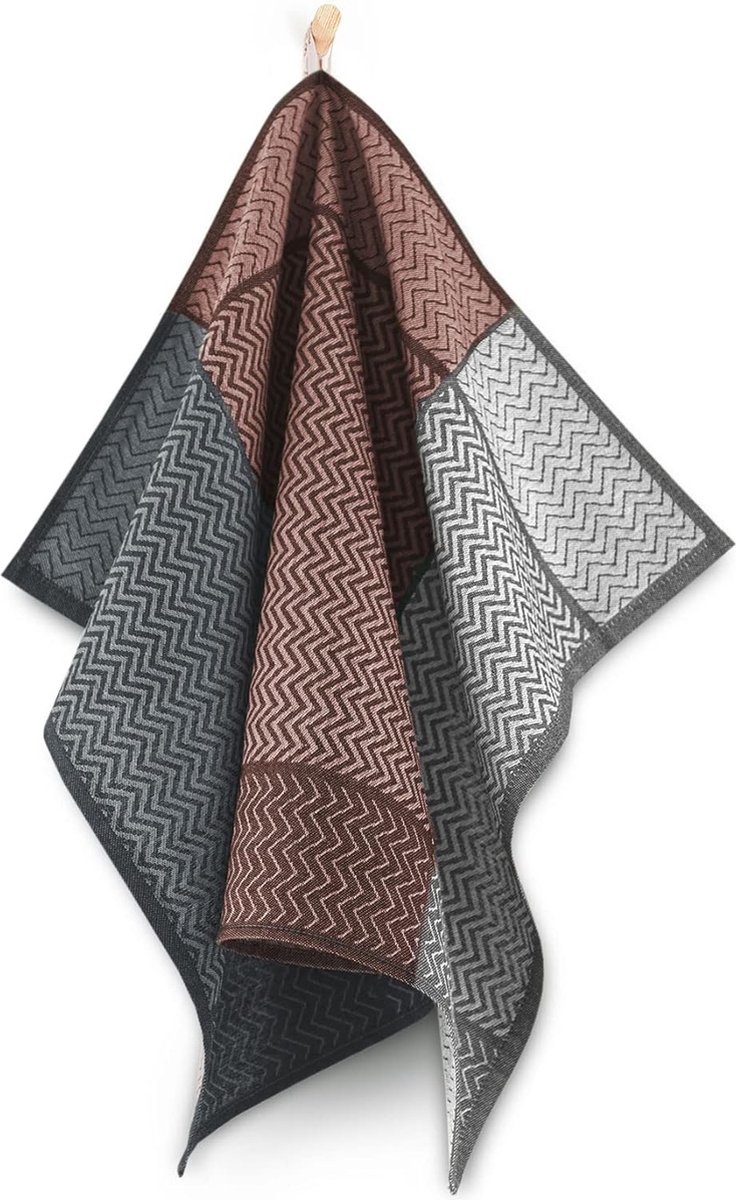 Hoogwaardige Set Keukenhanddoeken met Klassiek Design 100% Katoen Gemaakt in de EU
