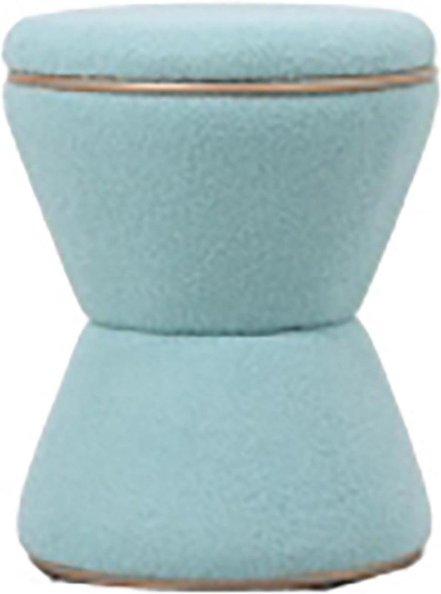 Leitmotiv Poef Gustar - Blauw - 38.5x38.5x43cm - Scandinavisch