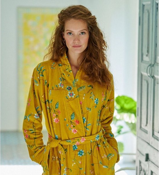 Pip Studio Les Fleurs Badjas - Geel - XL