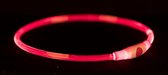 Halsband lichtgevend USB rood (65X0,8 CM)- Trixie