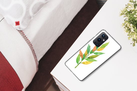 OnePlus 9 Pro - Aquarelle - Feuilles - Plantes - Coque de téléphone en Siliconen