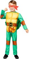 AMSCAN - Ninja Turtle kostuum met 4 maskers voor kinderen - 110 (4-6 jaar)