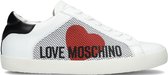 Love Moschino Ja15422 Lage sneakers - Leren Sneaker - Dames - Wit - Maat 38