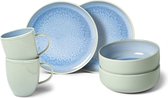 Villeroy & Boch Serviesset Crafted Blueberry turquoise 6-Delig