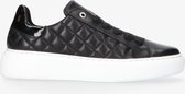 Tango | Alex 9-a black stitched leather sneaker- white sole | Maat: 40