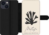 Bookcase Geschikt voor iPhone 13 Mini telefoonhoesje - Bloemen - Abstract - Matisse - Met vakjes - Wallet case met magneetsluiting