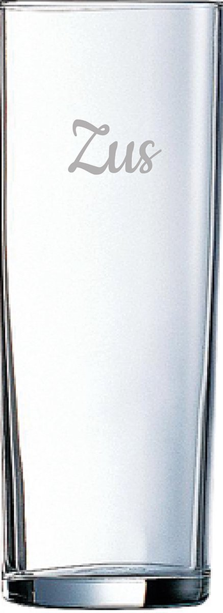 Gegraveerde longdrinkglas 31cl Zus