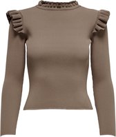 ONLY ONLSIA SALLY RUFFLE LS PULLOVER KNT NOOS Dames Trui - Maat XS