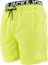 Jack & Jones double waistband logo zwemshort geel - M