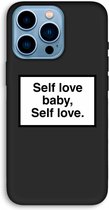 Case Company® - iPhone 13 Pro Max hoesje - Self love - 100% Biologisch Afbreekbaar - Duurzaam - Biodegradable Soft Case - Milieuvriendelijke Print op Achterkant - Zwarte Zijkanten - Beschermi