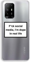 CaseCompany® - Oppo A94 5G hoesje - I'm dope - Soft Case / Cover - Bescherming aan alle Kanten - Zijkanten Transparant - Bescherming Over de Schermrand - Back Cover