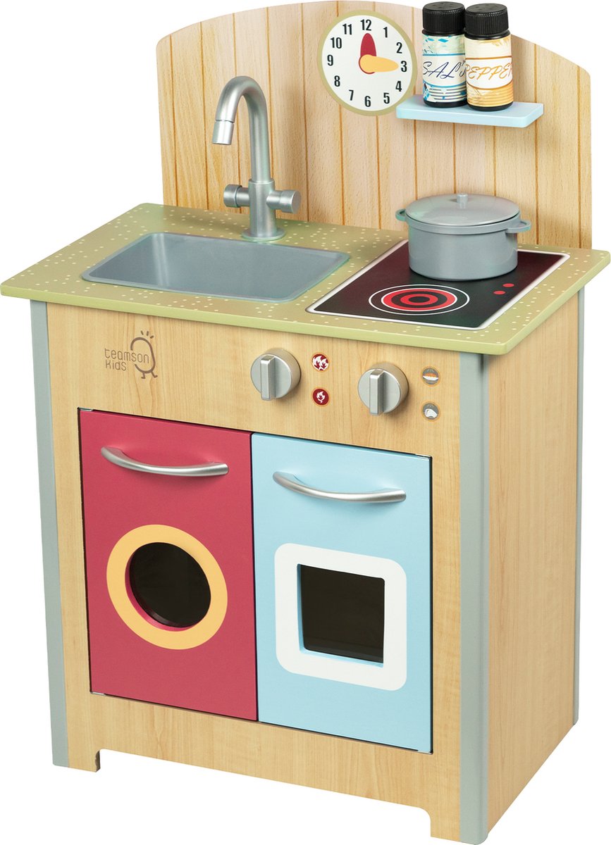 Teamson Kids Klassiek Houten Speelkeuken - Kinderspeelgoed - Rollenspel Speelgoed - Hout
