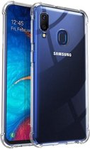 Crystal Backcase Transparant Shockproof Hoesje Samsung Galaxy A40 - Telefoonhoesje - Smartphonehoesje - Zonder Screen Protector
