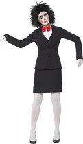 Saw Jigsaw Costume Black Jacket Shirt Skirt Bow Tie Gloves & Make-Up