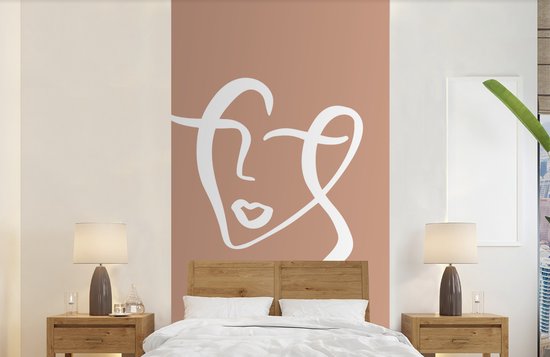 Papier Peint - Papier peint photo Femme - Visage - Abstrait - Largeur 120 cm x Hauteur 240 cm