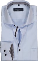 CASA MODA comfort fit overhemd - lichtblauw twill (contrast) - Strijkvrij - Boordmaat: 41