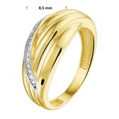 The Jewelry Collection Ring Zirkonia - Goud