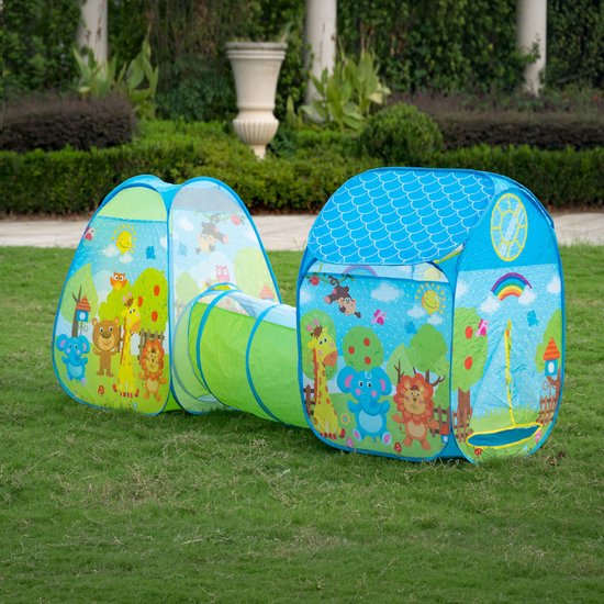 Ballenbak MET Speeltent EN Speeltunnel - Ballenbak Speeltent - Baby - Peuter - Speeltent voor kinderen - Ballentent Popup van Easico 화장품 — afbeelding 2