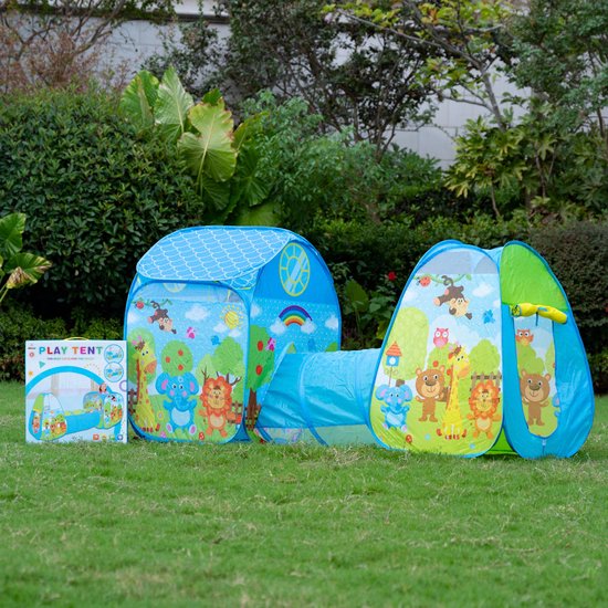 Ballenbak MET Speeltent EN Speeltunnel - Ballenbak Speeltent - Baby - Peuter - Speeltent voor kinderen - Ballentent Popup van Easico 화장품 — afbeelding 5