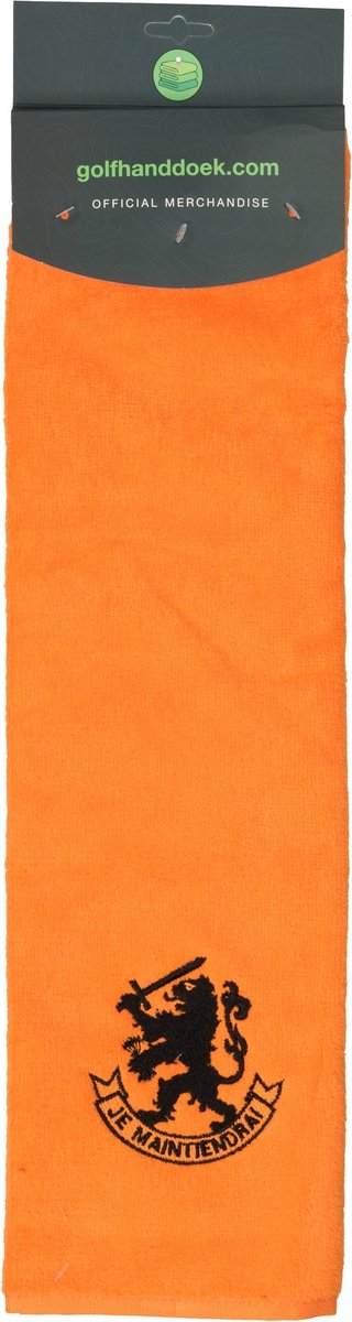 Nova Golf 'Holland Je Maintiendrai' Golfhanddoek - Oranje Zwart