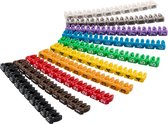 Kabel Markeringen Cijfers - 1,5 tot 2,5mm - 100 stuks - Diverse kleuren