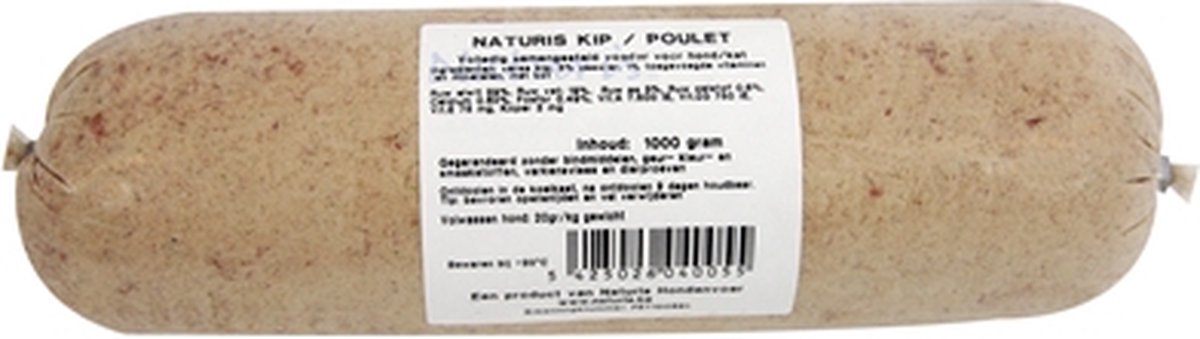 Naturis Diepvroren Hondenvoer - Kip 1000 Gr - Energierijk, Natuurlijke Voeding Zonder Granen