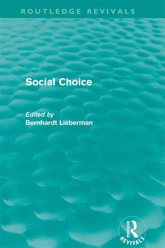 Social Choice (Routledge Revivals) - cover