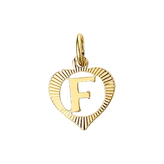 Foto: Huiscollectie bedel hart letter f goud