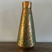 Vaas - "Ralf" - L - koper - metaal - 19 x 19 x 42,5 cm