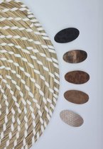 Haarspeldjes 'Yara' - verschillende maten en kleuren - stof/imitatieleer - standaardsetje 3 — 5 cm