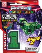 Pocket Morphers - cijfer 1 - groen Speelfiguur: voertuig verandert in het nummer 1 - Kickback series 2