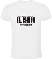 El Chapo | Heren T-shirt | Wit | Cartel De Sinaloa | Joaquin Guzman | Kartel | Mexico | Drugsbaron