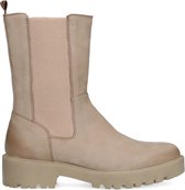 Manfield - Dames - Taupe suède chelsea boots - Maat 38