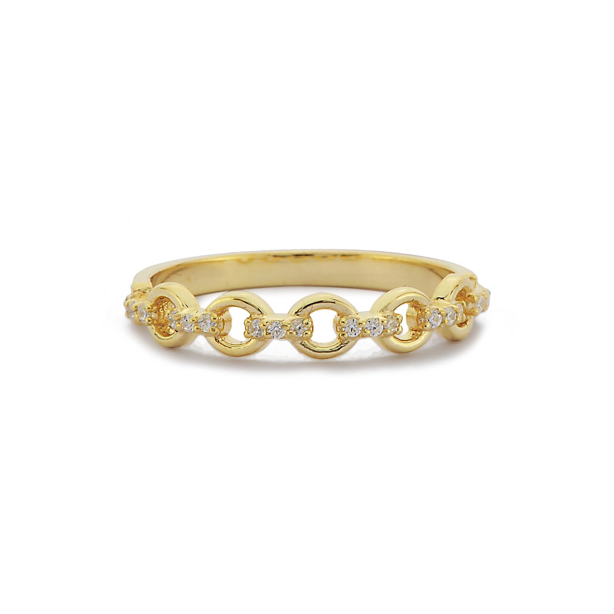 2bs jewelry dames ring, diamanten ring, cuban chain gouden ring, 14k goud, SI