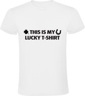 This is my lucky Heren t-shirt | kleding | kleren | geluk | grappig | cadeau | Wit