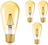 Voordeelpak 4x Osram Vintage 1906 LED E27 Edison 2.5W 824 Goud | Vervangt 22W