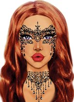 Leg Avenue Face Diamond Sticker Masquerade Zwart