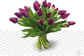 Verse bloemen boeket TULPEN (cadeau voor haar) - Paars - 100 per bos