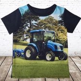 Shirt met blauwe trekker TR02 -s&C-122/128-t-shirts jongens