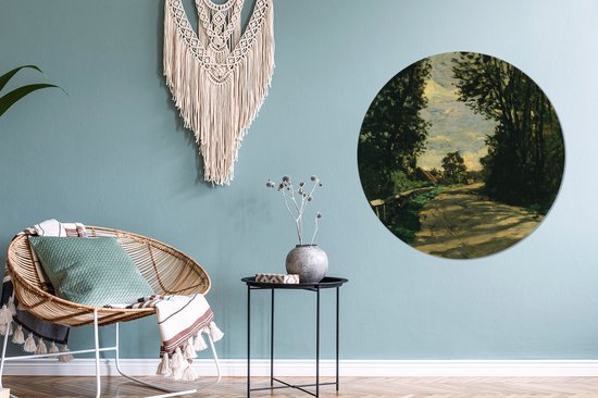 Wall Circle - Indoor Wall Circle - Le chemin de la ferme Saint Simon - Tableau de Claude Monet - ⌀ 90 cm - Décoration murale - Peintures Ronds
