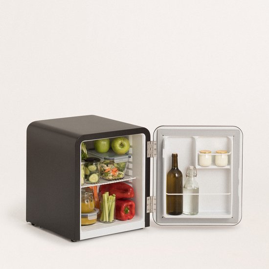 CREATE - Koelkast in retrostijl - Zwart - Handvat Goud - FRIDGE RETRO 48L — afbeelding 3