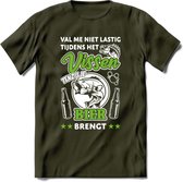 Val Me Niet Lastig Tijdens Het Vissen T-Shirt | Groen | Grappig Verjaardag Vis Hobby Cadeau Shirt | Dames - Heren - Unisex | Tshirt Hengelsport Kleding Kado - Leger Groen - M