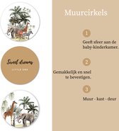 Muurcirkel Safari - Jungle - Camel - Natural babykamer - Kinderkamer decoratie - Wandcirkel - Muurstickers babykamer - Muurstickers kinderkamer