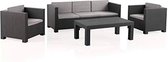 Garda Tuinset - Tuinstoel - Tuintafel - Tuin - Loungeset - Tuinbank- Grijs