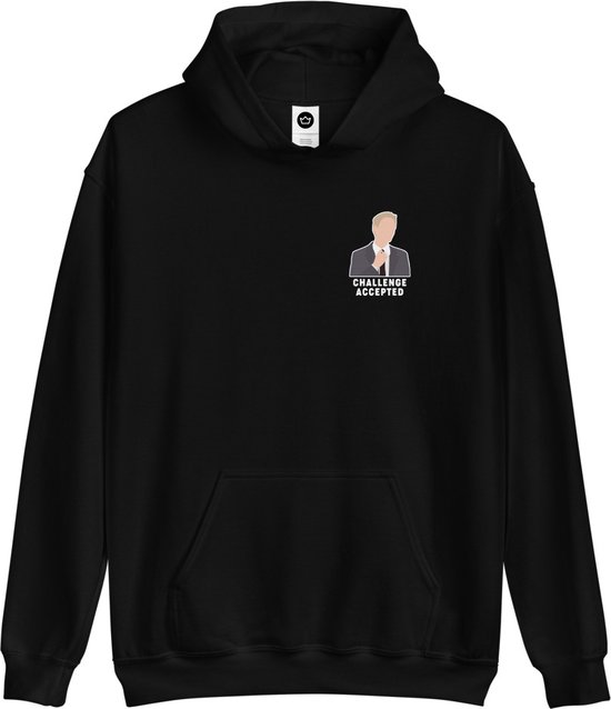 Hoodie Sweater | How I Met Your Mother | Barney Stinson | Challenge Accepted | Bro Code | Playbook | Merchandise | Merch | Kleding - Maat M - Trui - Zwart - Unisex - Katoen - Polyester - Capuchon - Lange mouw - Steekzakken Hoodie Sweater | How I Met Your Mother | Barney Stinson | Challenge Accepted | Bro Code | Playbook | Merchandise | Merch | Kleding - Maat M - Trui - Zwart - Unisex - Katoen - Polyester - Capuchon - Lange mouw - Steekzakken