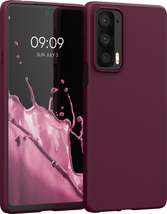 kwmobile telefoonhoesje geschikt voor Motorola Edge 20 - Hoesje voor smartphone - Back cover in bordeaux-violet