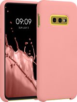 kwmobile telefoonhoesje voor Samsung Galaxy S10e - Hoesje met siliconen coating - Smartphone case in mat koraal