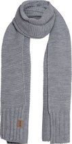 Knit Factory Jamie Gebreide Sjaal Dames & Heren - Licht Grijs - 200x45 cm