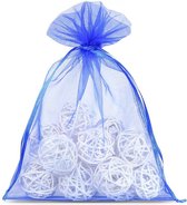 Organza Zakjes 13 x 18 cm | 25 stuk | Blauw | Cadeauzakjes Geschenkzakjes Cadeau Verpakking Geurzakjes Snoepzakjes Bruiloft decoratie
